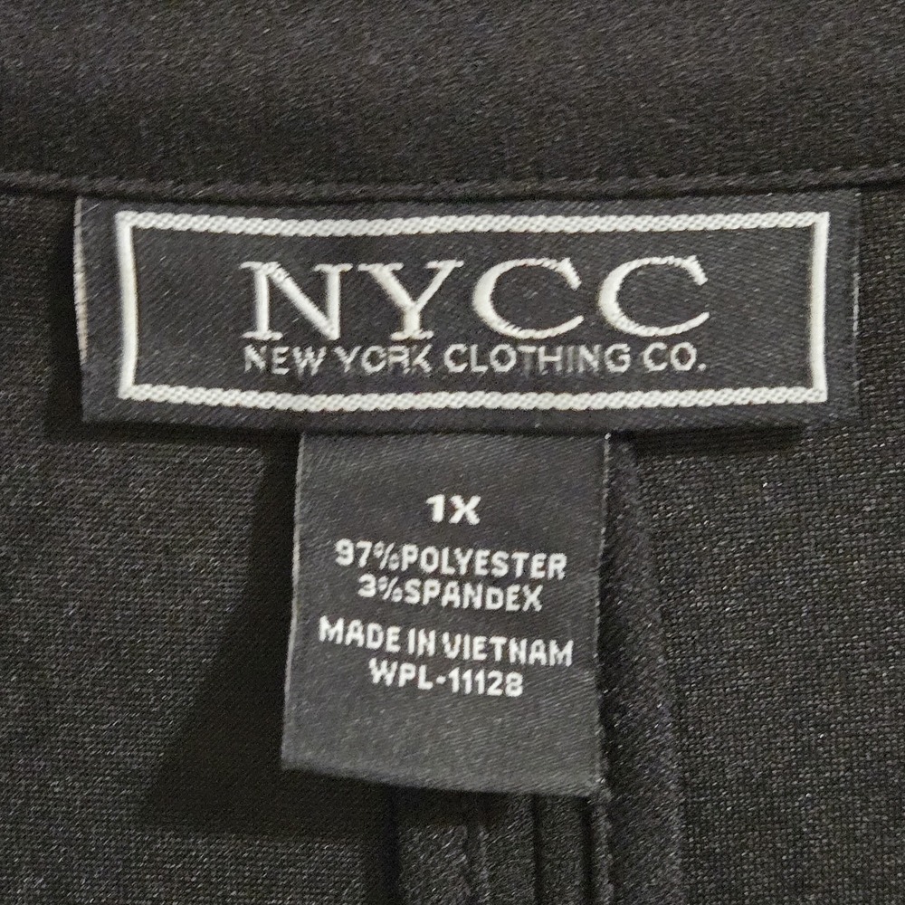 NYCC Women's Blazer Size‎ 1X Black Career Business Casual